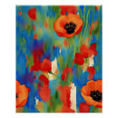 Buscar amapolas abstractas posters Acuarela