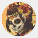 Buscar dia de los muertos pegatinas Cráneo de azúcar