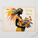 Buscar mujer africana tarjetas Floral