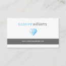 Buscar logotipo del diamante tarjetas de visita Elegante