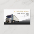 Buscar camionero tarjetas de visita Transporte de camiones