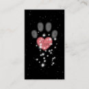 Buscar paw tarjetas de visita Corazón