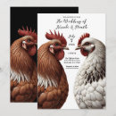 Buscar gallo y gallina invitaciones Pollo