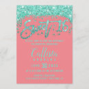 Buscar turquesa y coral invitaciones Para todos