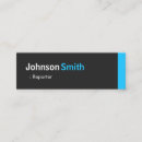 Buscar periodismo tarjetas de visita Reportero