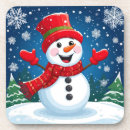 Buscar muñeco de nieve posavasos Feliz