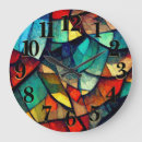 Buscar vidrio colorido relojes de pared Amarillo