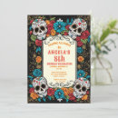 Buscar día de los muertos invitaciones Cráneo floral