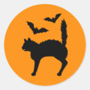 Buscar gato asustado pegatinas Negro