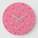 Buscar rosa brillante relojes de pared Diversión