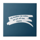 Buscar la paz azulejos Religión