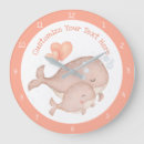 Buscar ballena relojes de pared Adorable