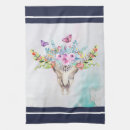 Buscar cráneo paños de cocina Acuarela