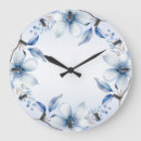 Buscar flores azules relojes de pared Elegante
