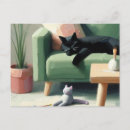 Buscar gatos negros postales Amante de los animales