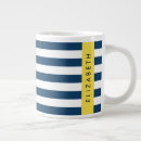 Buscar rayas azul marino tazas Patrón de rayas