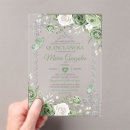 Buscar verde y plata invitaciones Para ella