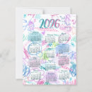 Buscar calendario azul postales Acuarela
