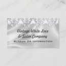 Buscar cordón blanco tarjetas de visita Vintage