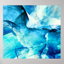 Buscar luz del fractal posters Azul