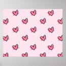Buscar corazones rojos posters Dibujado a mano