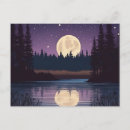 Buscar iluminado por la luna postales Agua