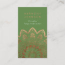 Buscar mandala verde tarjetas de visita Meditación