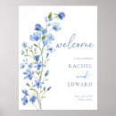Buscar floral azul boda posters Bohemio