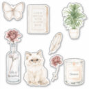 Buscar gato y mariposa pegatinas Para ella