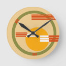 Buscar rayas modernas relojes de pared Blanco