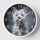 Buscar westie relojes de pared Cachorro