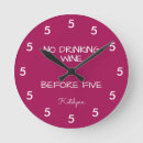 Buscar vino relojes de pared Humor