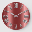 Buscar rojo y plata relojes de pared Para todos