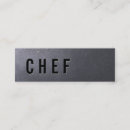 Buscar comida delgadas tarjetas de visita Cocinero