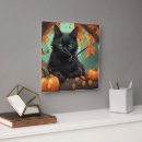 Buscar gato halloween de relojes de pared Otoño