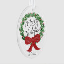 Buscar watercolor adornos Navidad