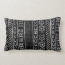 Buscar mudcloth cojines Negro