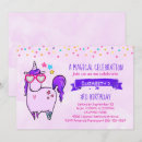 Buscar unicornio lindo invitaciones Mágico