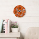 Buscar naranja quemado relojes de pared Retro
