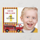 Buscar firetruck invitaciones Rojo