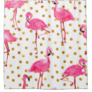 Buscar flamenco rosado cortinas de baño Patrón