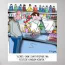Buscar farmacéutico posters Divertido