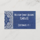 Buscar tejanos tarjetas de visita Negocio