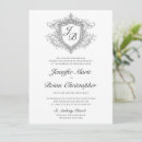 Buscar monogramas 14x19 invitaciones Negro