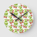 Buscar fresa roja relojes de pared Rojo