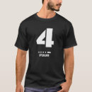 Buscar número cuatro camisetas Tipografía