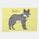 Buscar lobo gris paños de cocina Vida silvestre