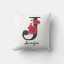 Buscar monograma j cojines Floral