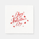Buscar día de san valentín servilletas Rojo