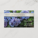 Buscar hydrangea tarjetas de visita Flores